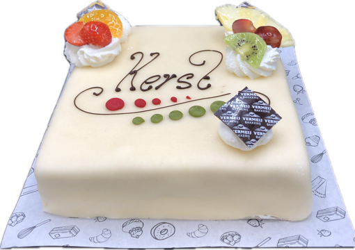 Afbeelding van Marsepein Kersttaart 9 pers